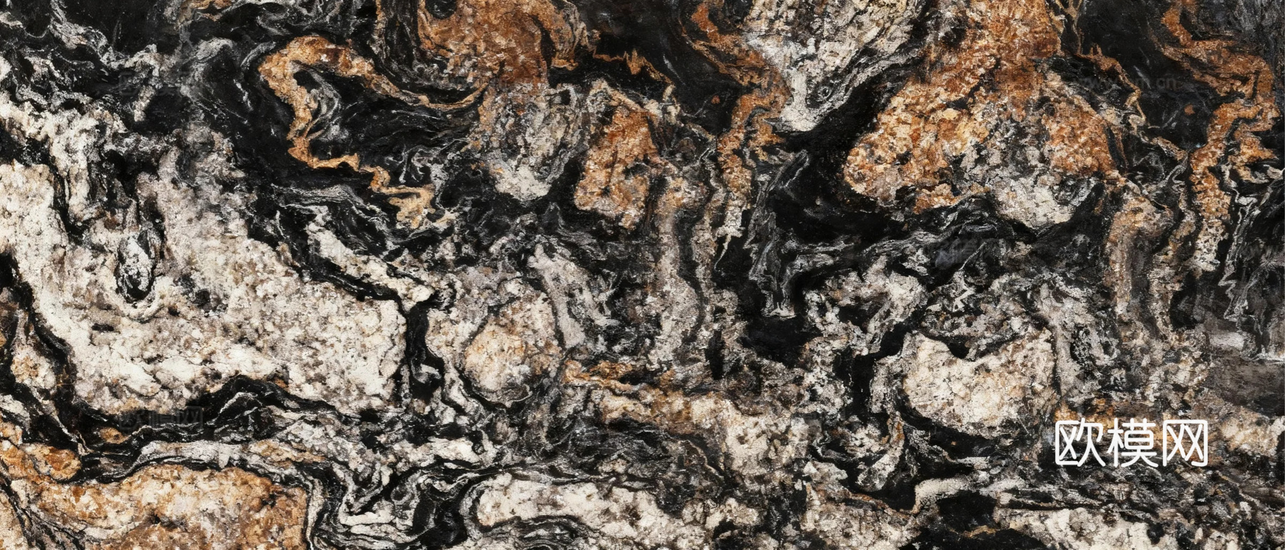 轻奢意式 中式 黄金丝绸大理石 深色山水大理石  黑金奢石