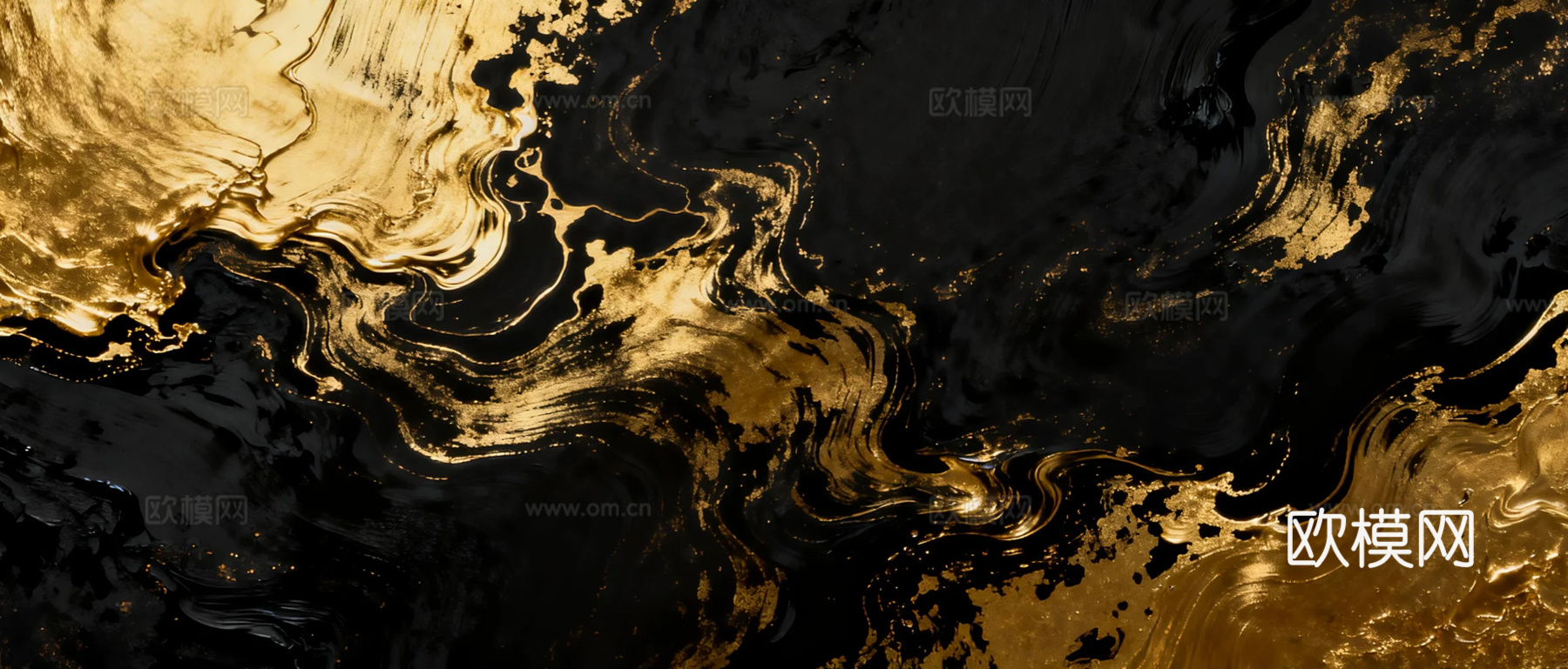 现代轻奢 黑金色鎏金纹理壁纸墙纸 黑底金抽象纹理壁纸