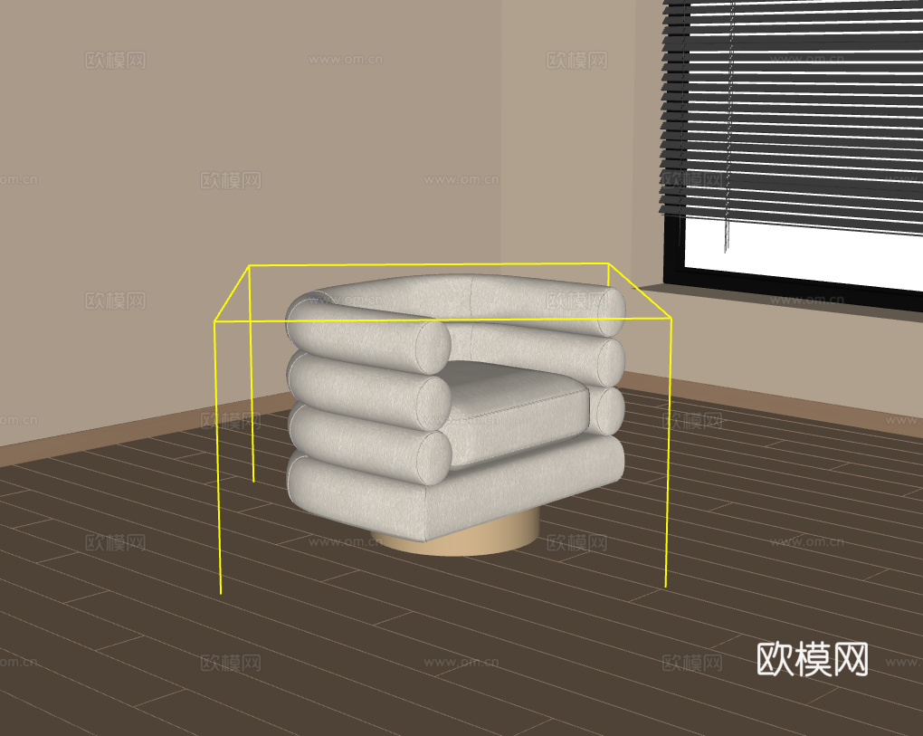 单人沙发su模型