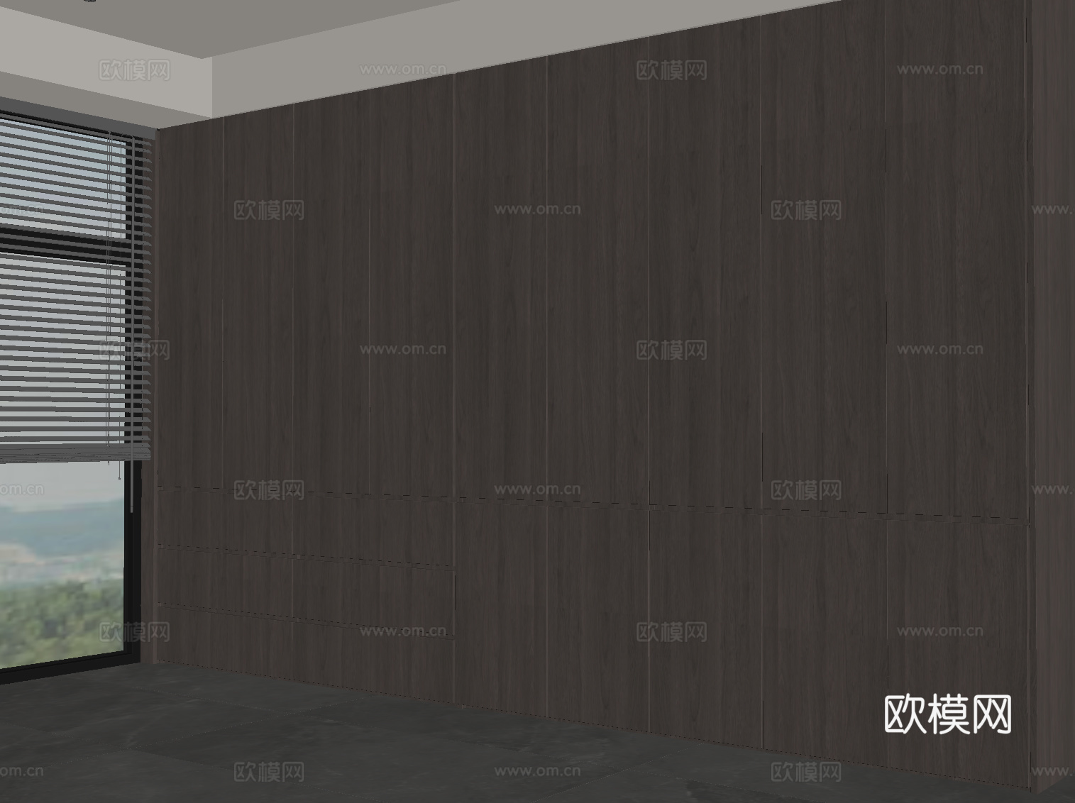 现代意式极简衣柜 成品衣柜su模型