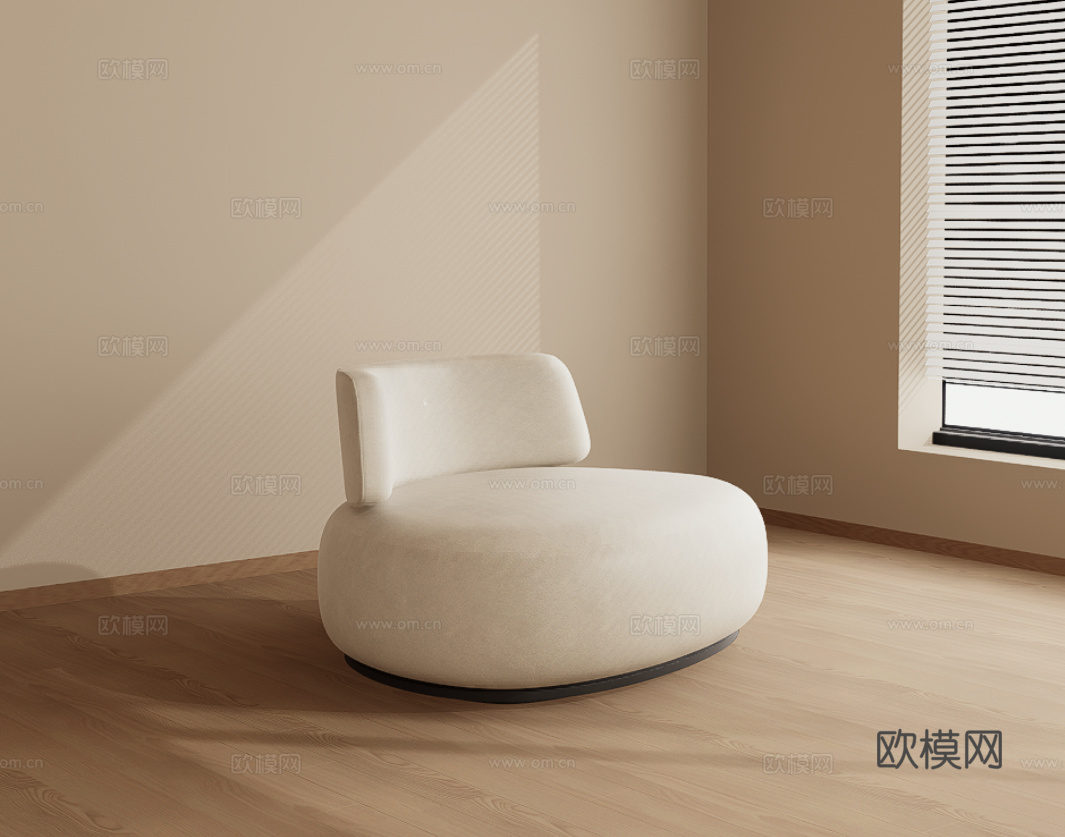 单人沙发su模型