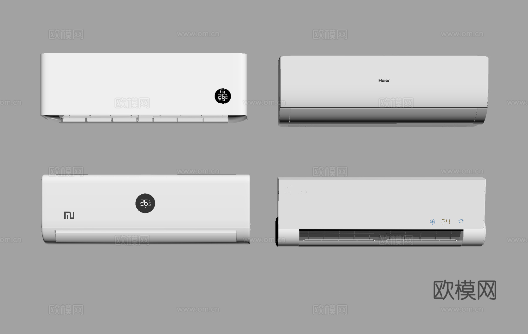 现代空调 壁挂式空调su模型