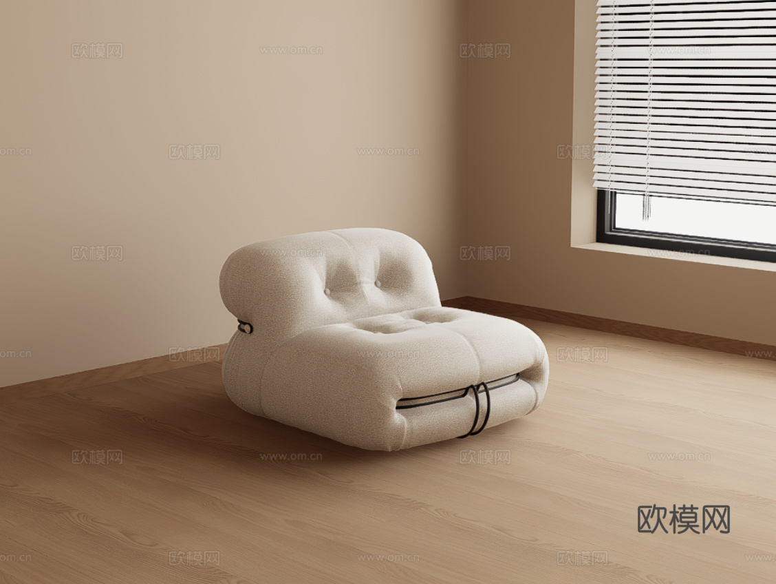 单人沙发su模型