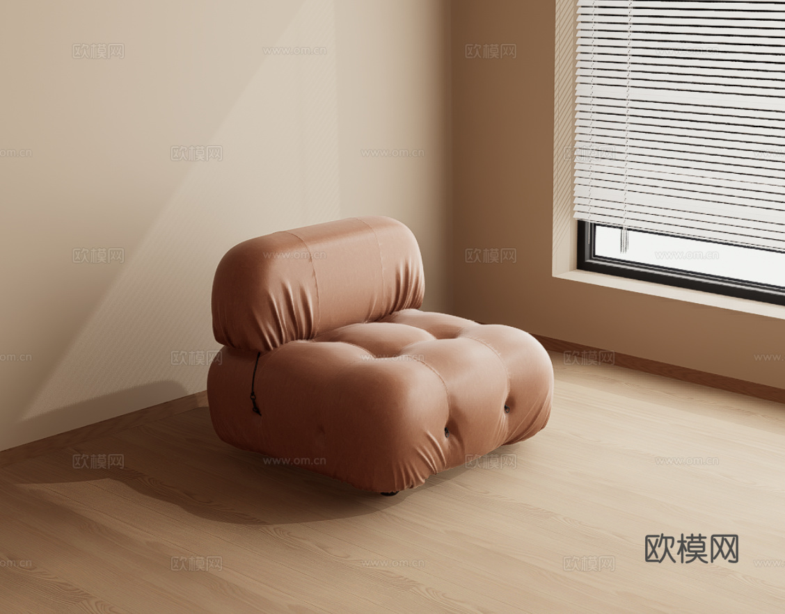 单人沙发su模型