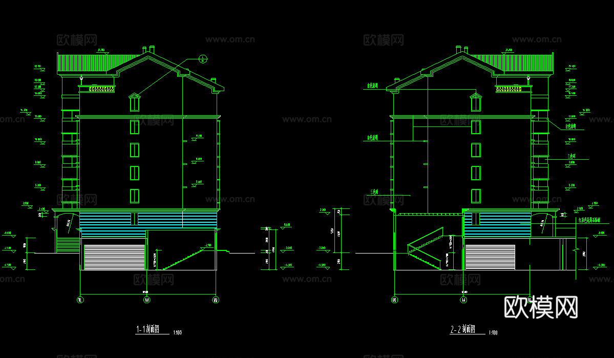 七层建筑施工图cad施工图