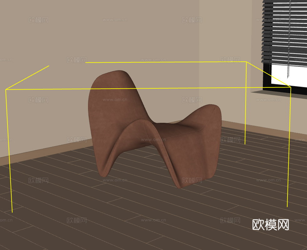 单人休闲椅su模型