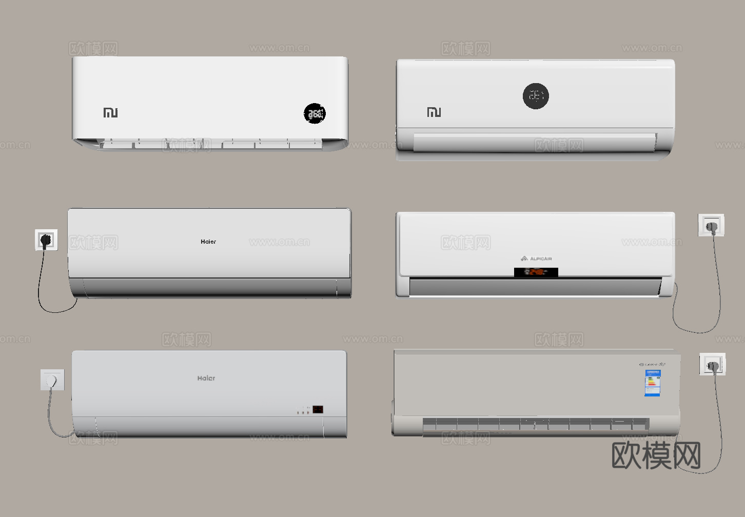 现代空调 壁挂式空调su模型
