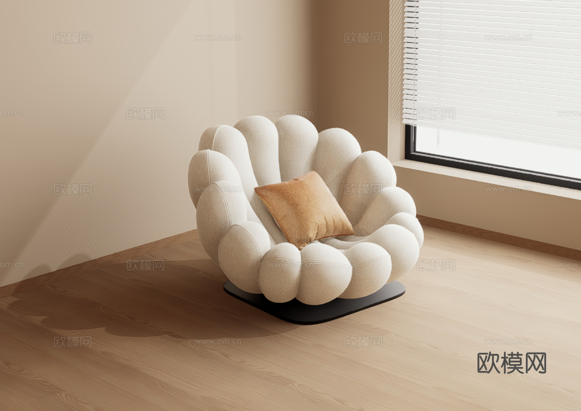 单人沙发su模型