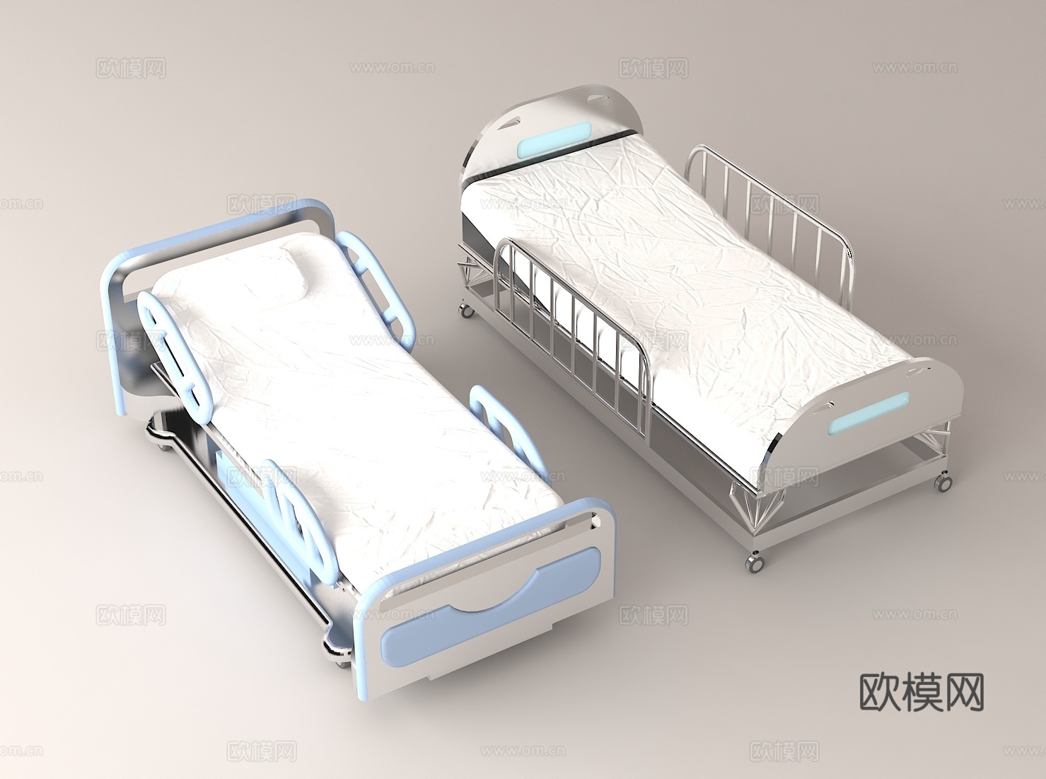 病床 患者床su模型