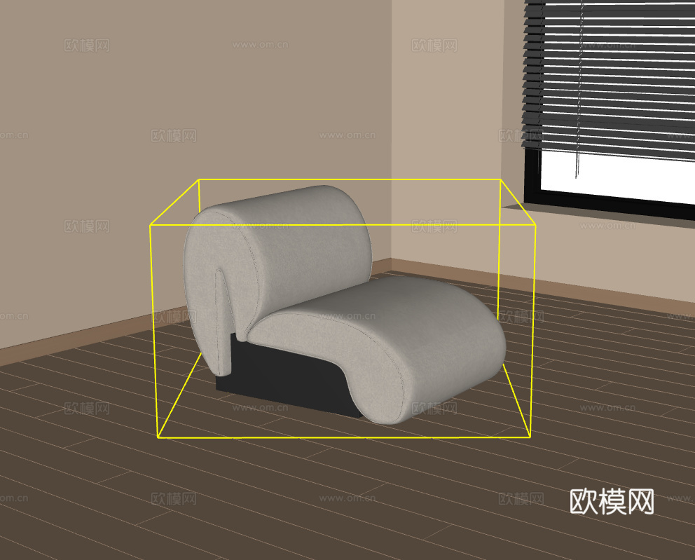 单人沙发su模型