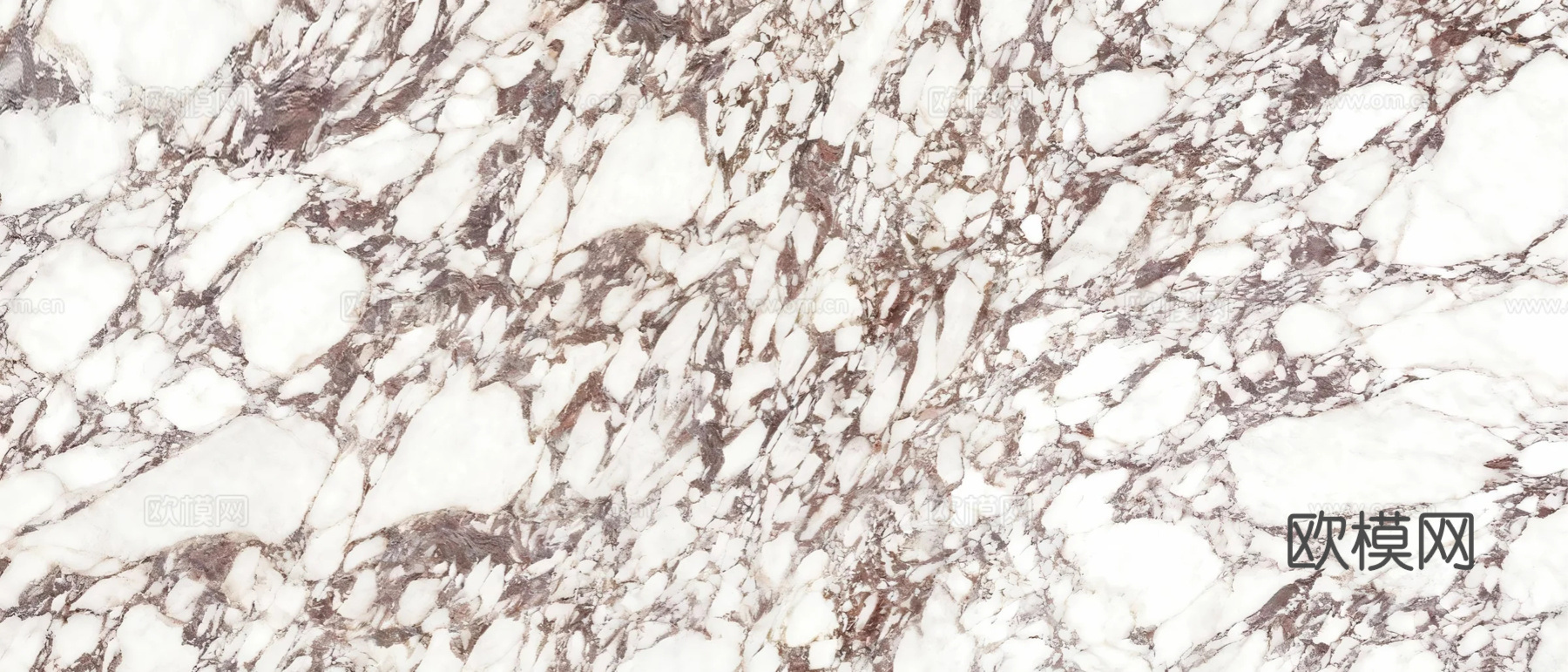 现代轻奢 宝格丽紫岩板大理石瓷砖 爵士白 大花白