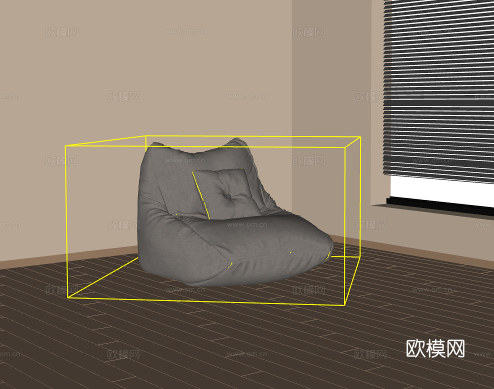 懒人沙发su模型