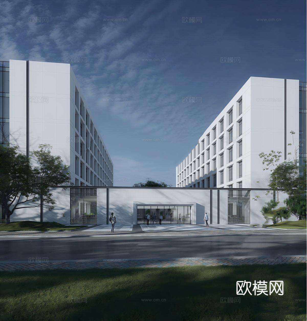 现代学校建筑 宿舍楼建筑su模型