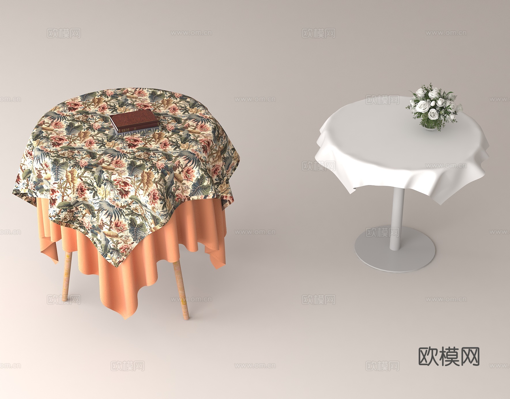 餐桌 饭桌  圆桌su模型