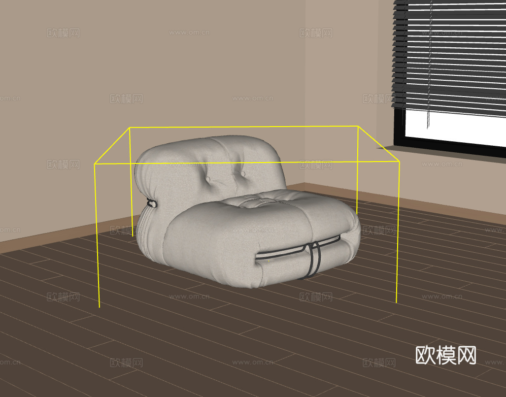 单人沙发su模型