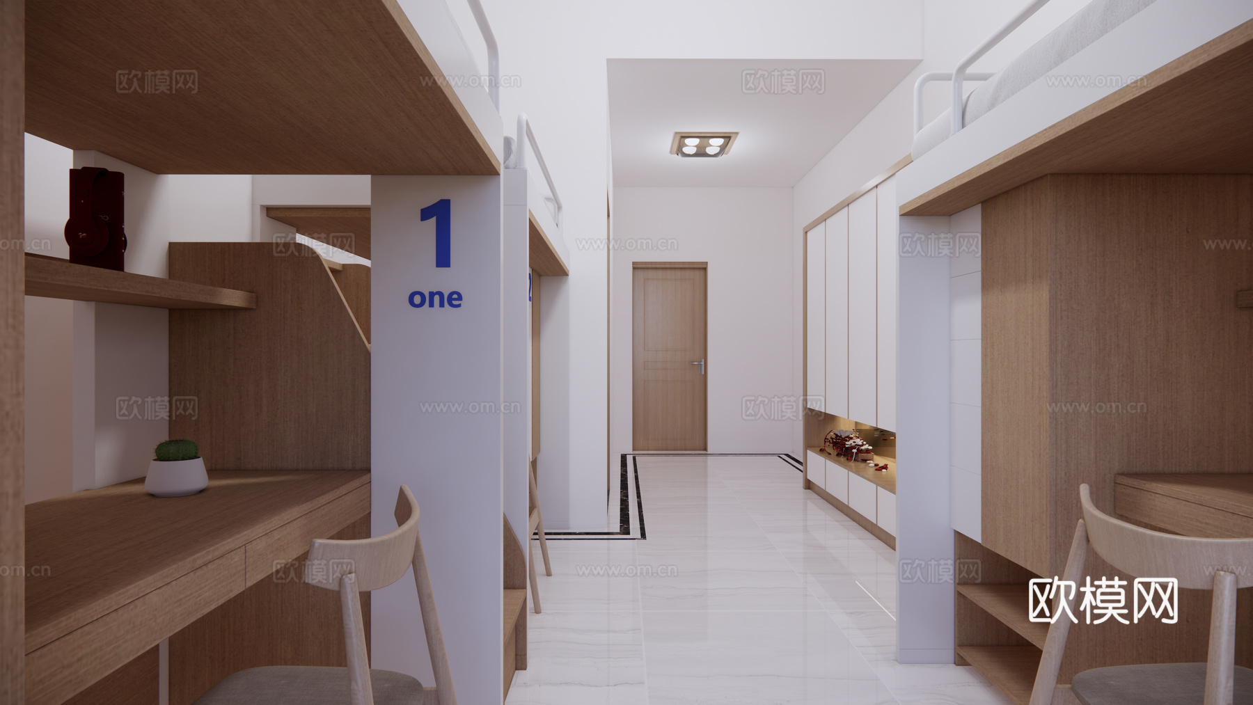 现代风格宿舍  学生宿舍 工厂宿舍su模型