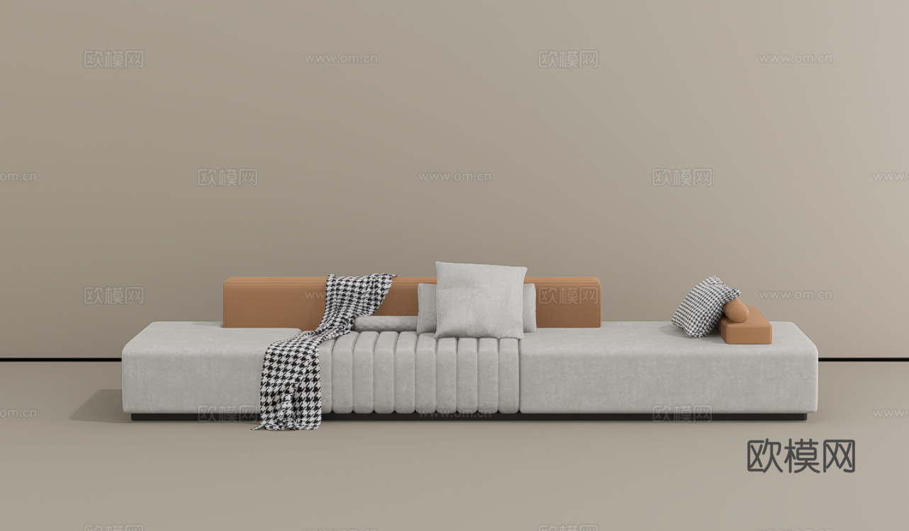 多人沙发su模型