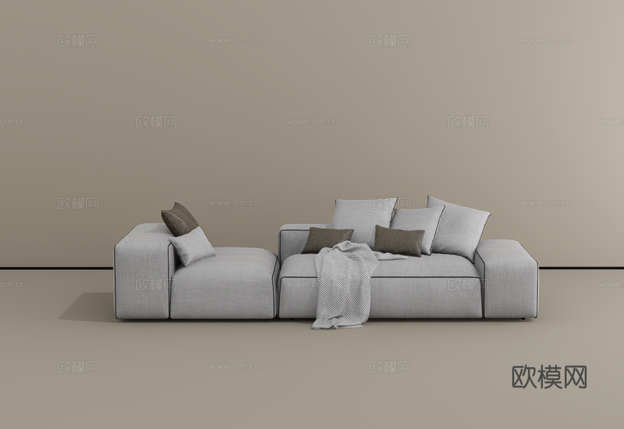双人沙发su模型