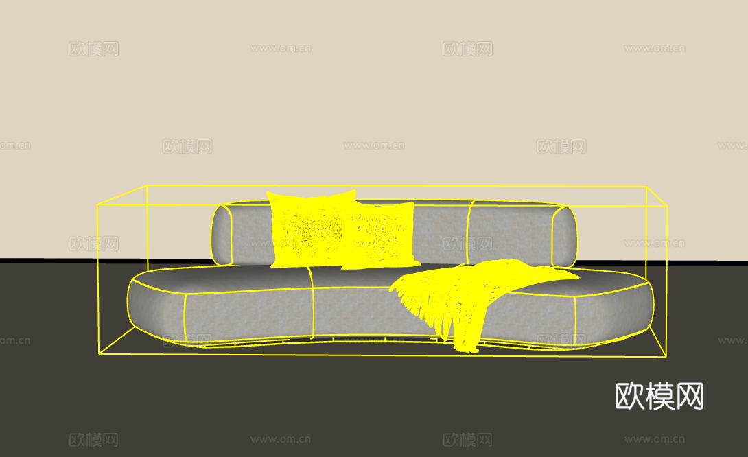 多人沙发su模型