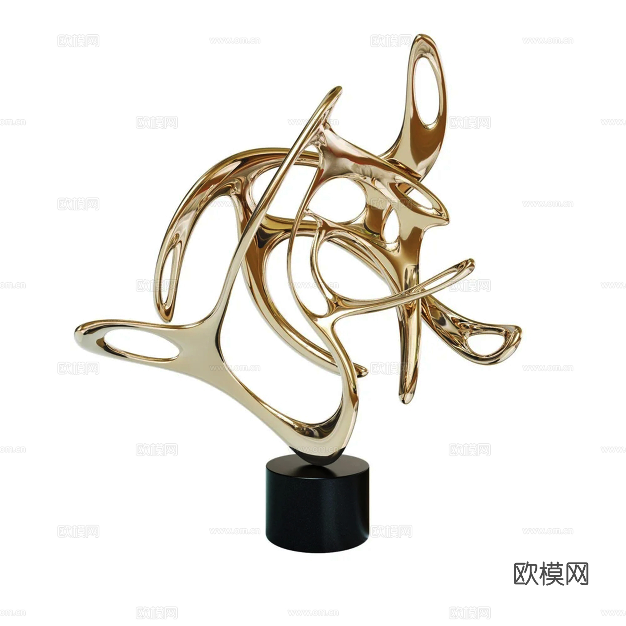 现代异形雕塑摆件su模型