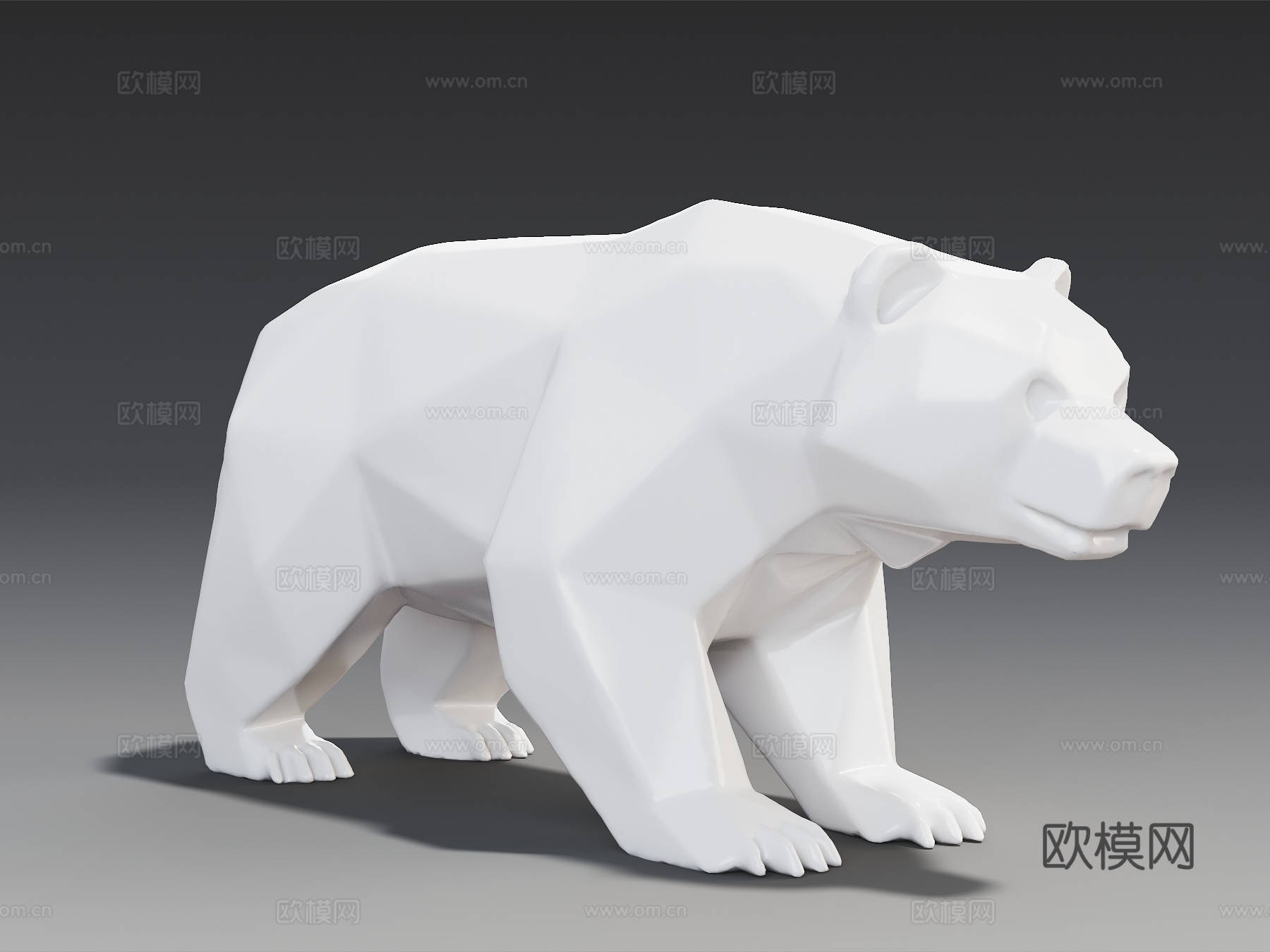 熊雕塑 景观雕塑 低多边形雕塑 不锈钢雕塑 公园雕塑 景观雕su模型