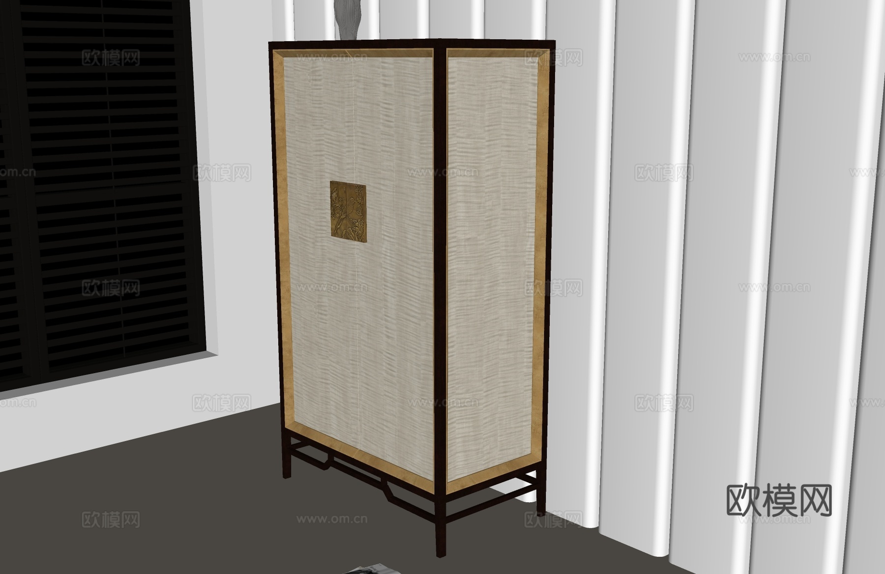 现代中古衣柜 中古风衣柜 宋氏衣柜 现代轻奢衣柜 轻奢衣柜su模型su模型