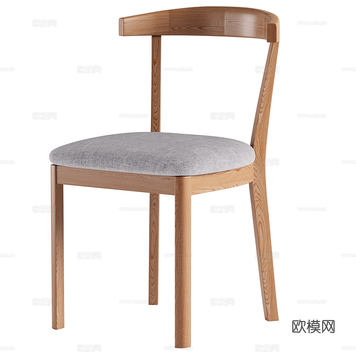 现代北欧 OTTO 木质餐椅3d模型下载（渲染图2）