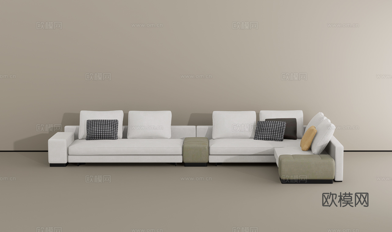 多人沙发su模型