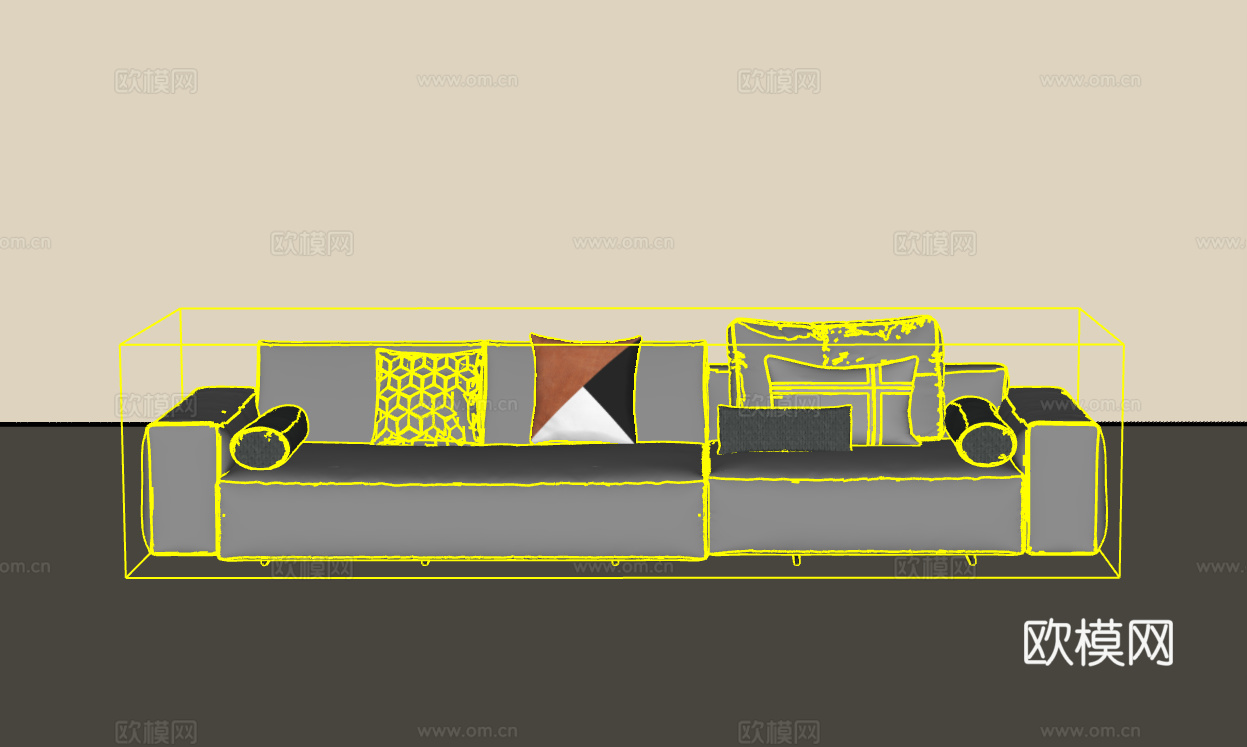 双人沙发su模型