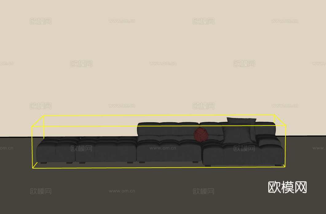 多人沙发su模型