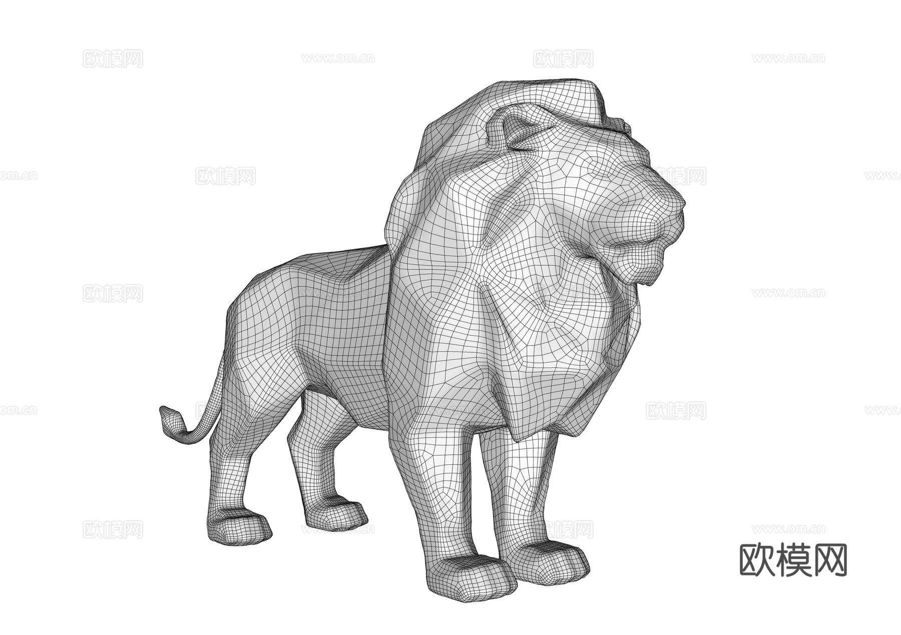 狮子雕塑 景观雕塑 多边形雕塑 不锈钢雕塑 公园雕塑 景观雕su模型