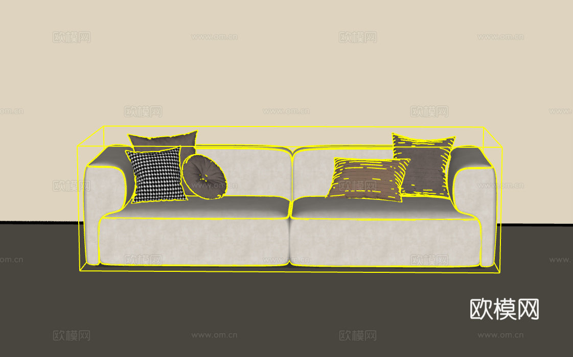 双人沙发su模型
