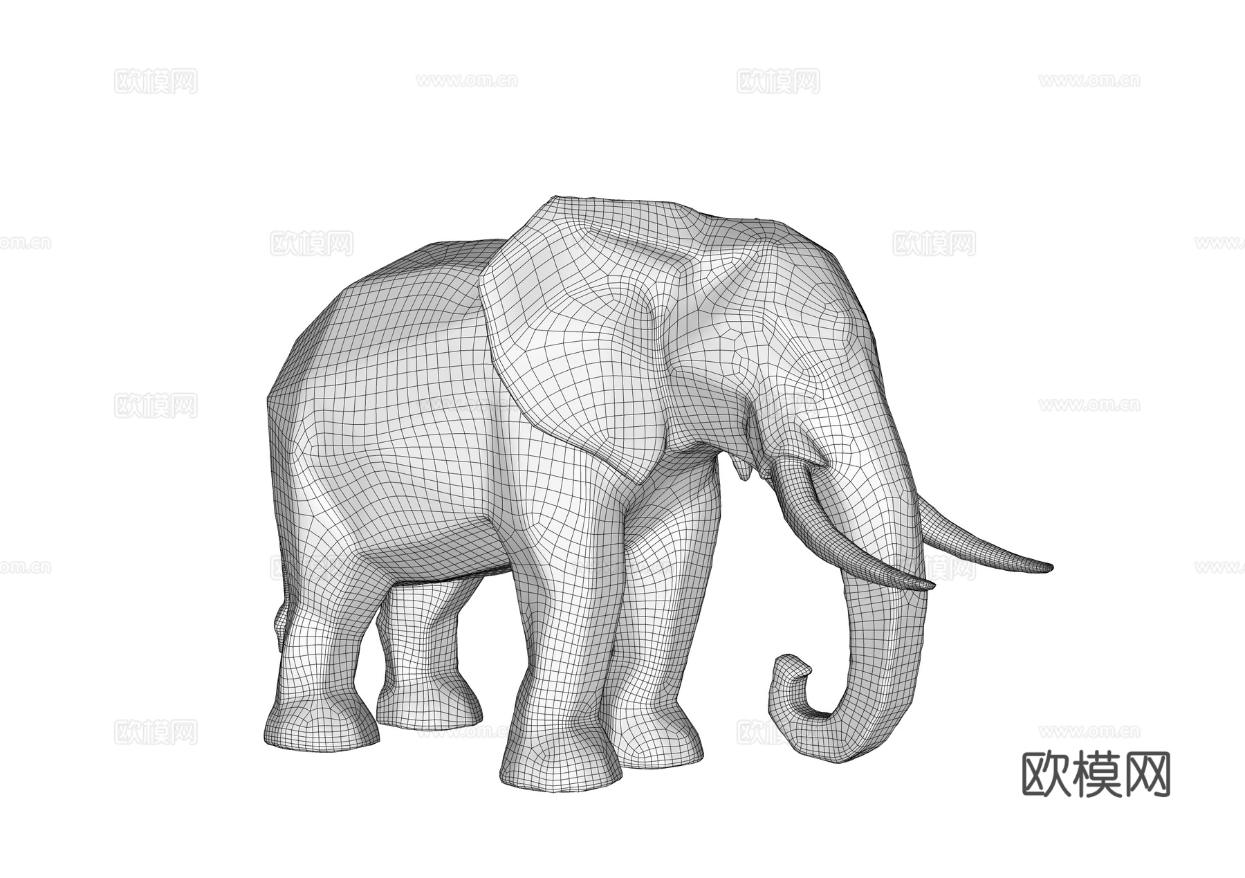 大象雕塑 景观雕塑 多边形雕塑 不锈钢雕塑 公园雕塑 景观雕su模型