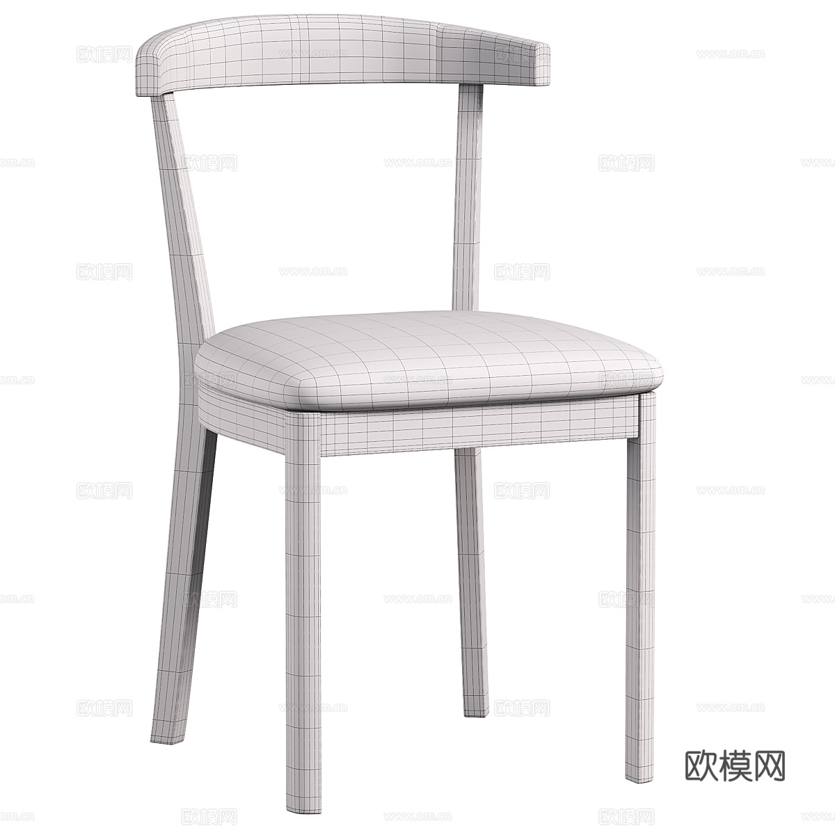 现代北欧 OTTO 木质餐椅3d模型下载（渲染图4）