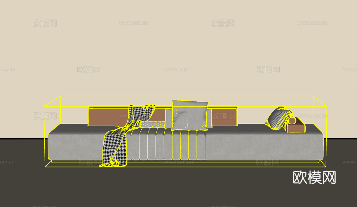 多人沙发su模型