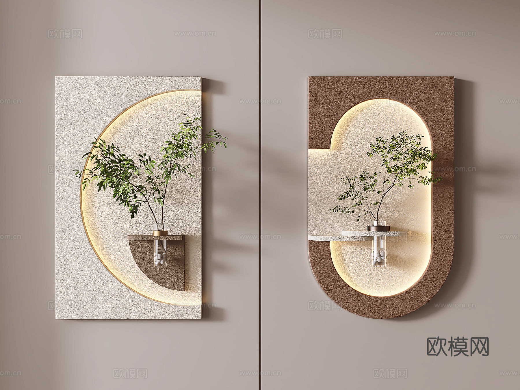 现代墙饰 立体装饰画3d模型下载