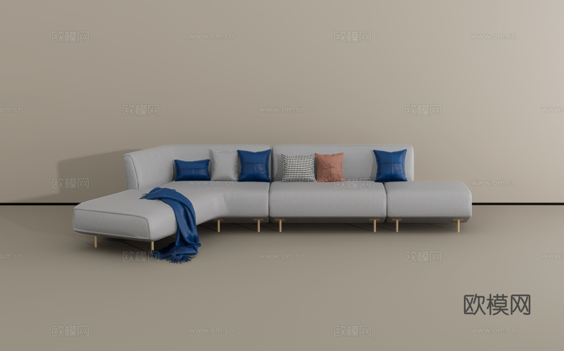 多人沙发su模型