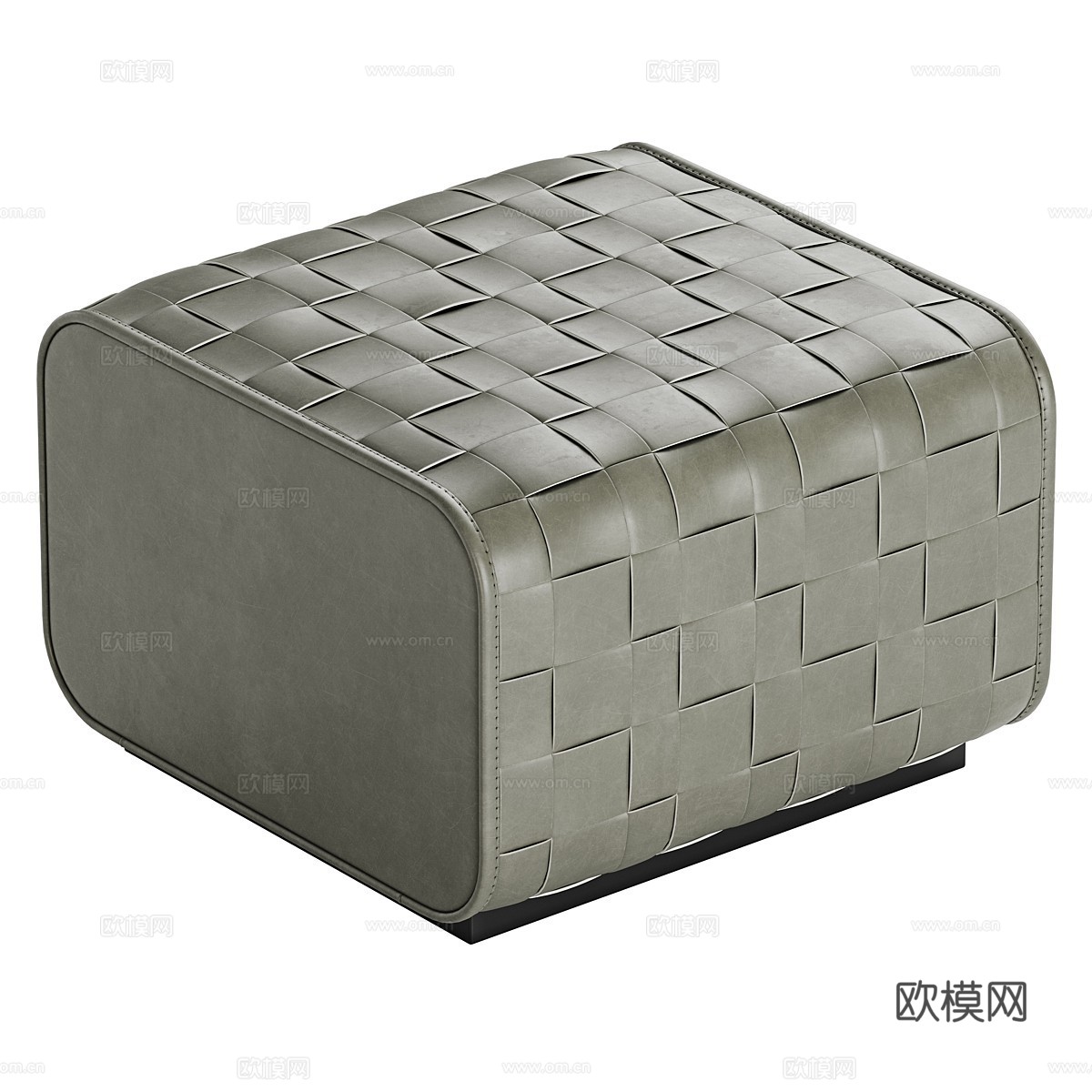 现代意式 Gaston Ulivisalotti 皮革沙发凳3d模型下载（渲染图2）