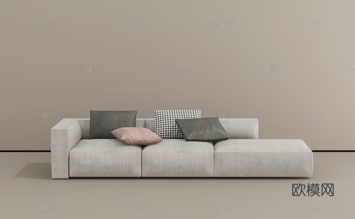 多人沙发su模型