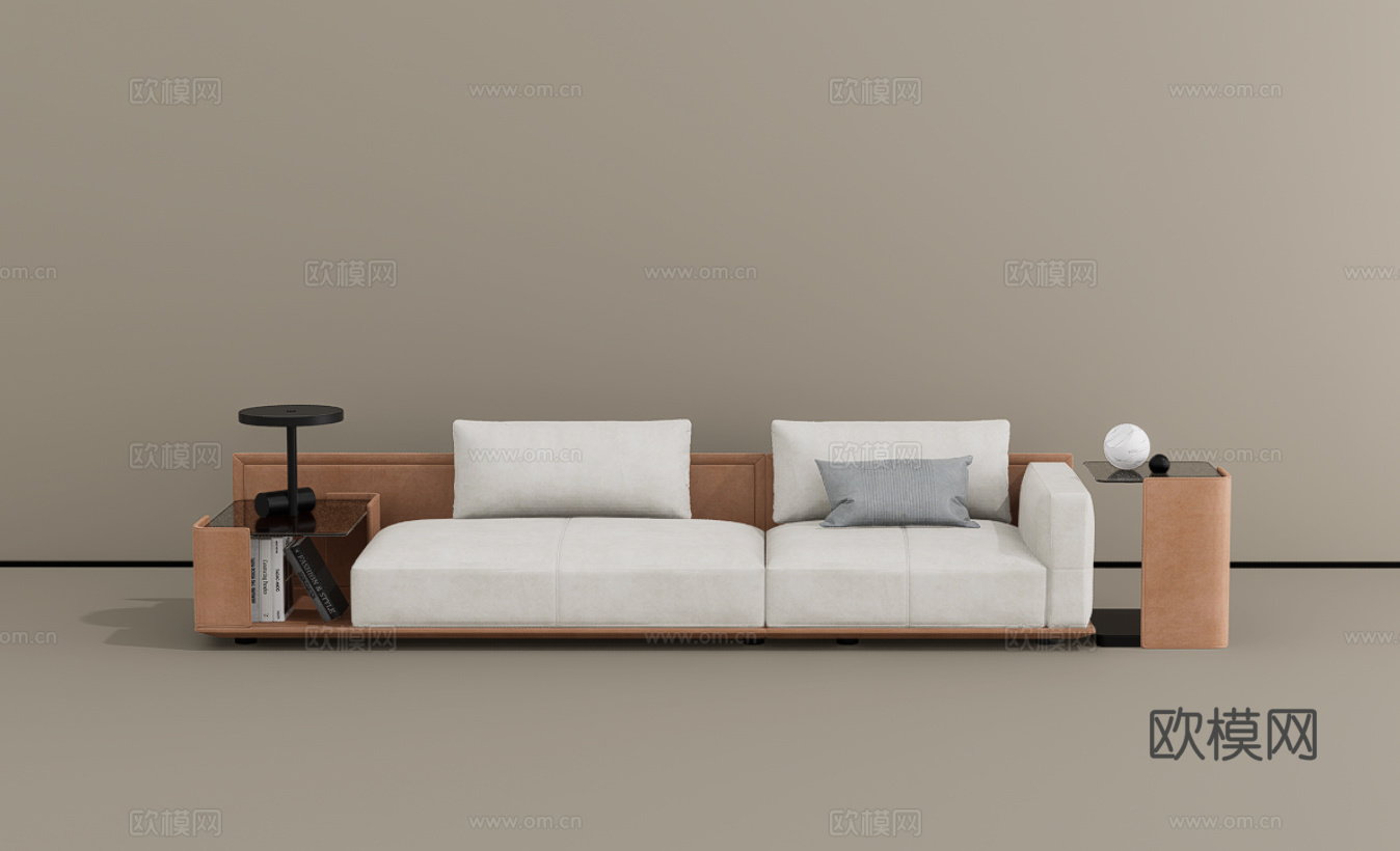 三人沙发su模型