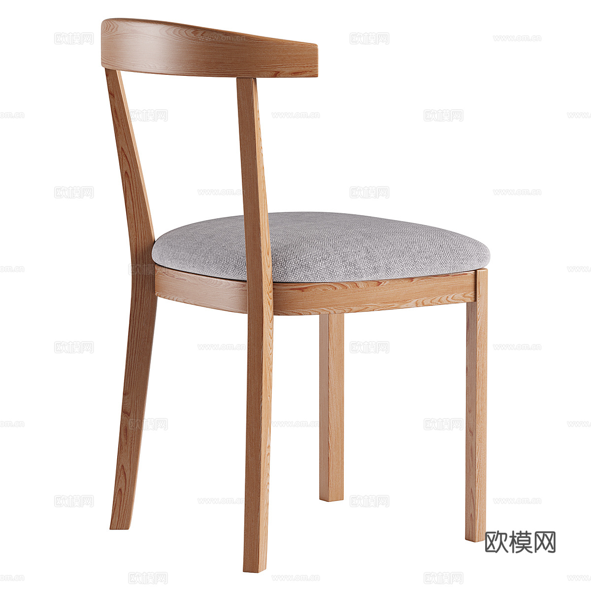 现代北欧 OTTO 木质餐椅3d模型下载（渲染图3）