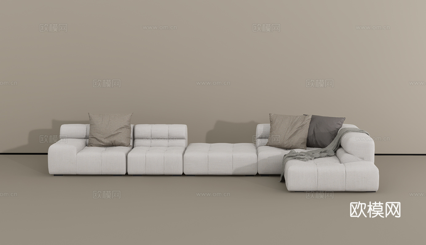 多人沙发su模型