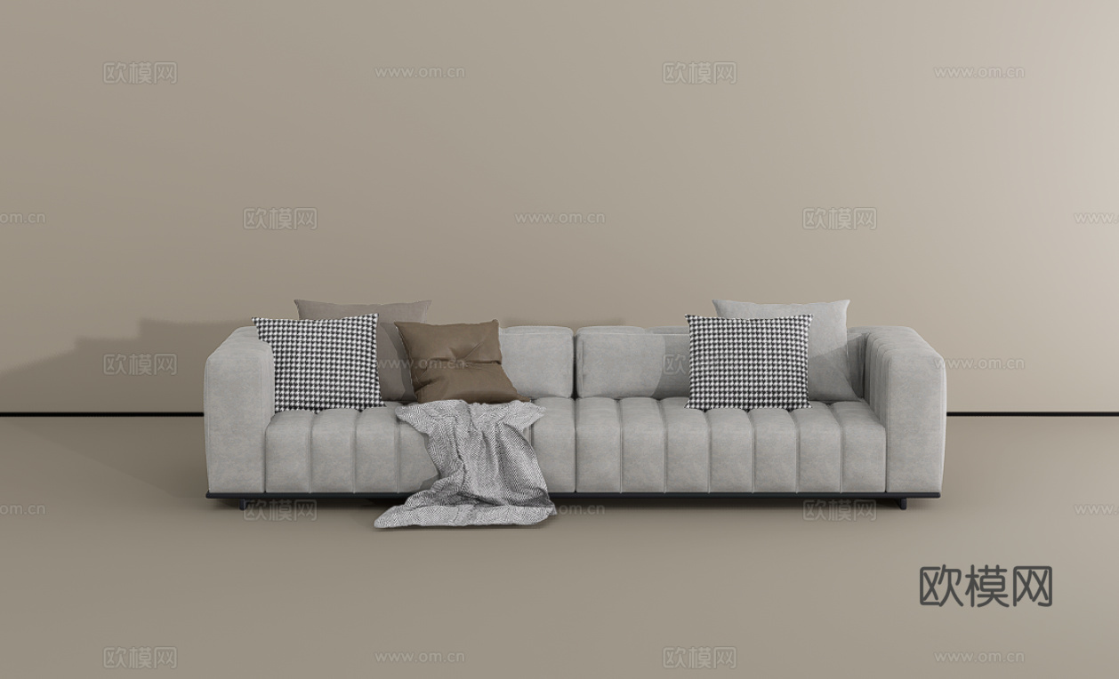 多人沙发su模型