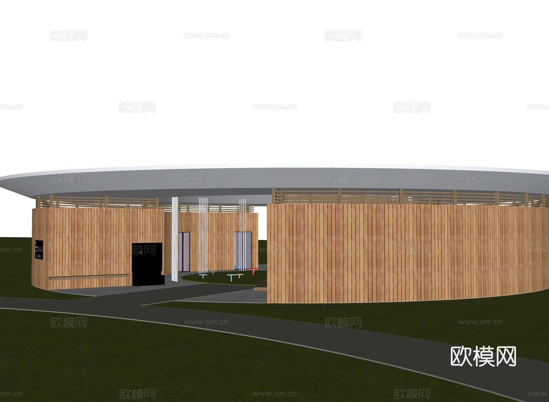 现代公厕 公共卫生间建筑su模型