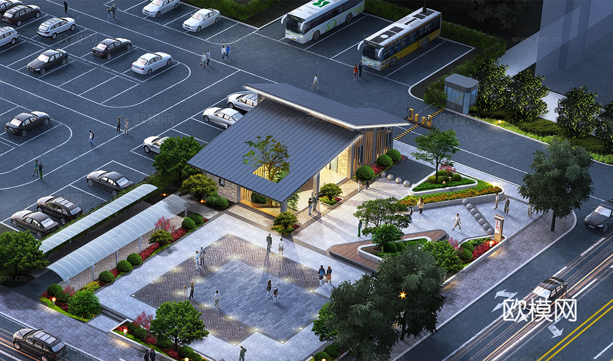 现代公厕 公共卫生间建筑su模型