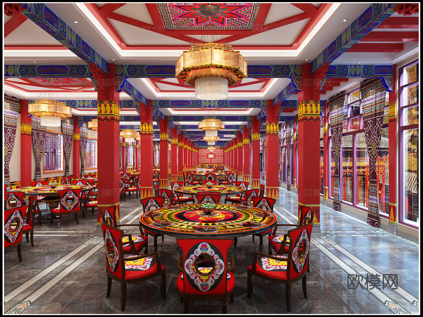 中式客户满意的设计就是好设计3d模型