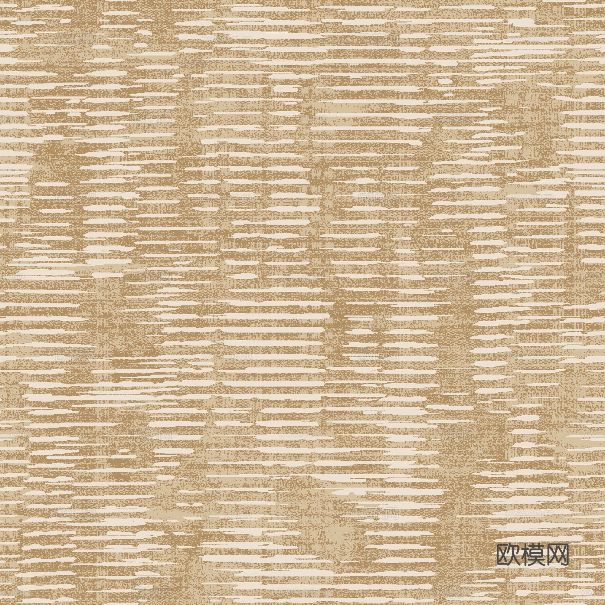 现代新中式黄色地毯