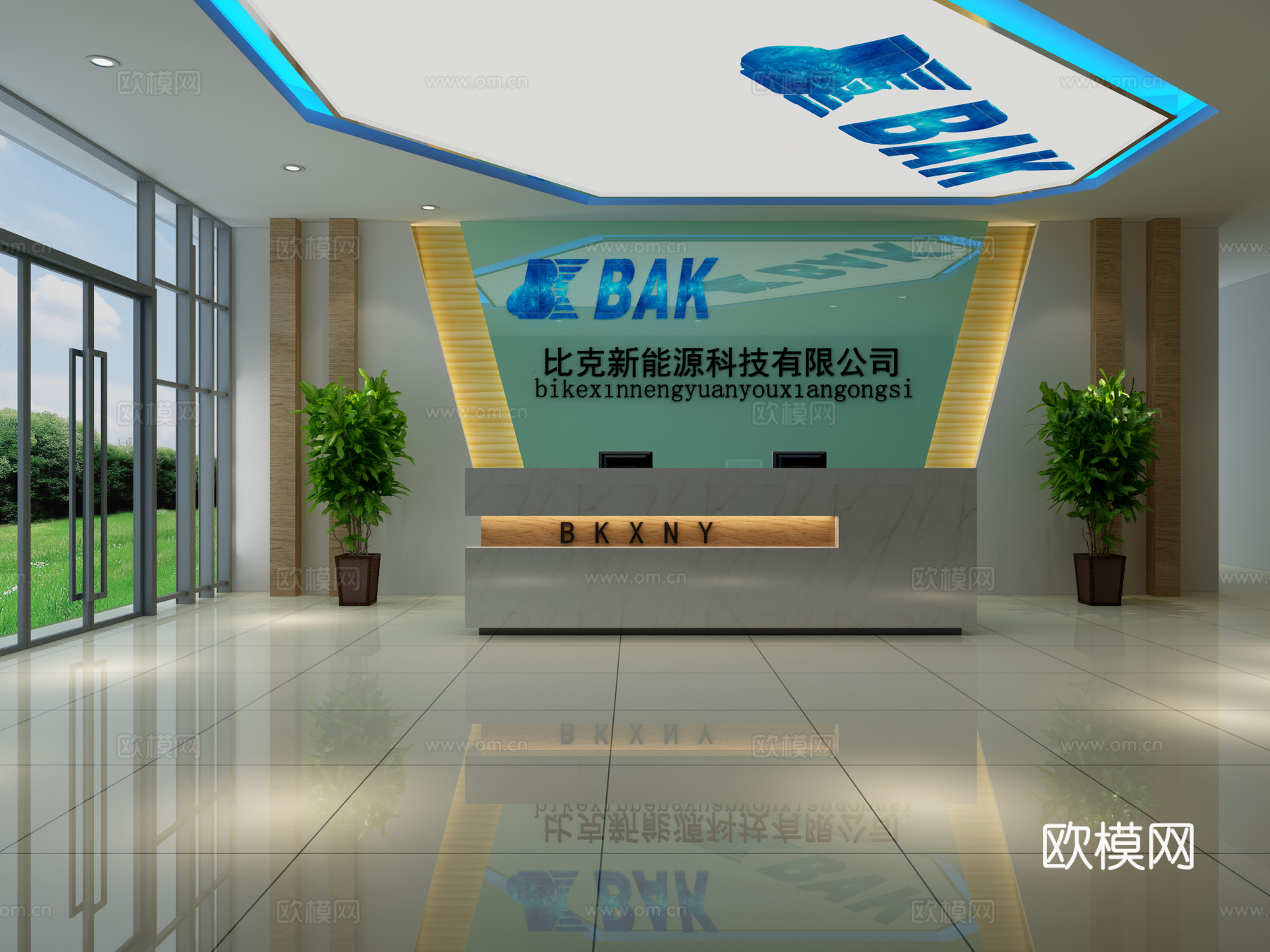 其它公司前台 门厅3d模型下载