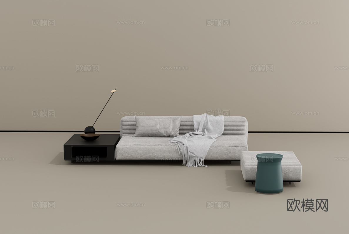 组合沙发su模型