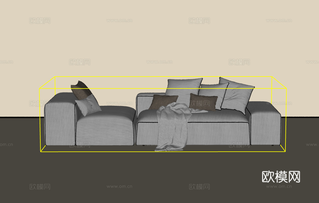 双人沙发su模型